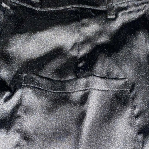 Aqua Satin Cargo Jogger Pants - Picture 12 of 13